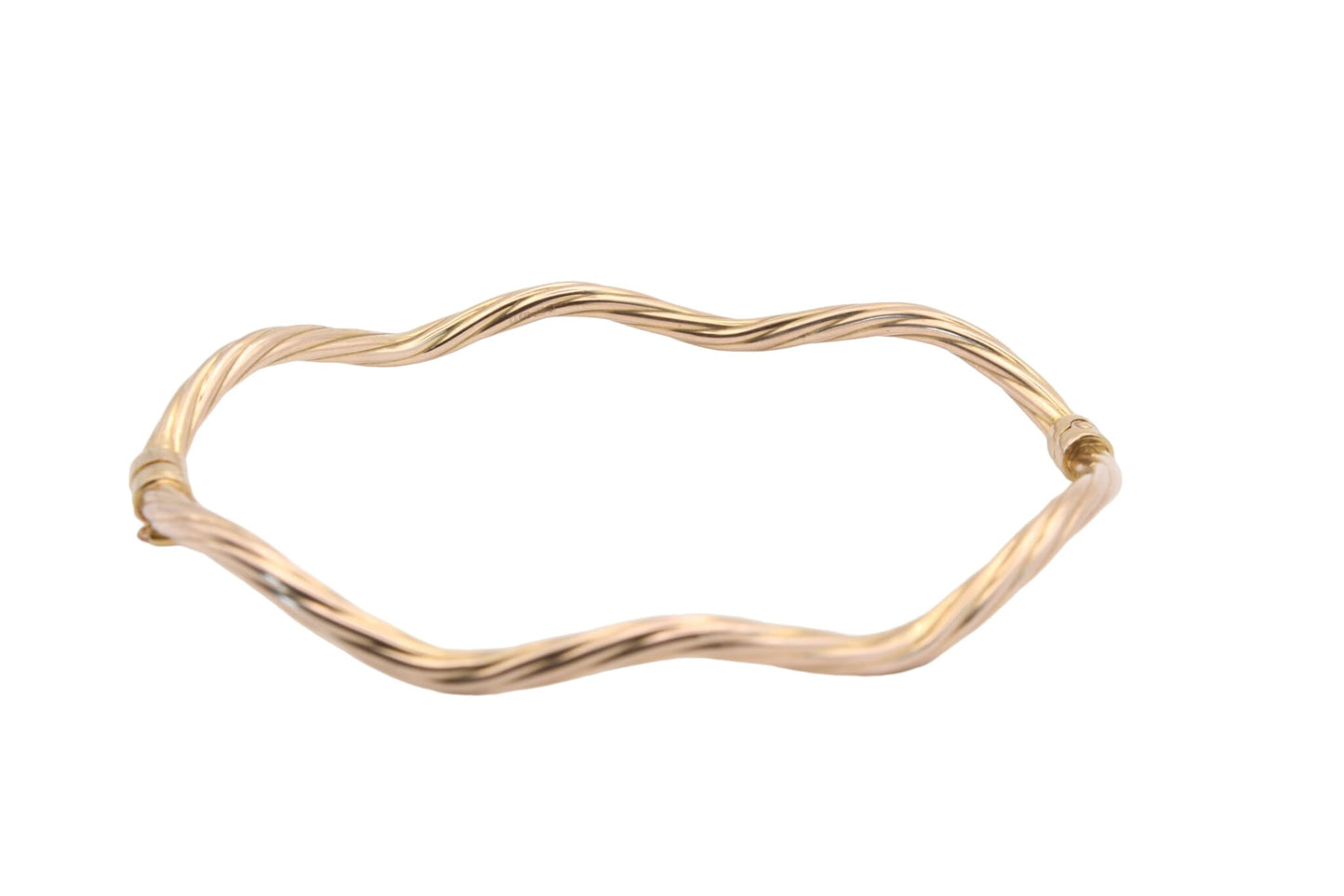 Vintage 9ct Gold Hollow Bangle