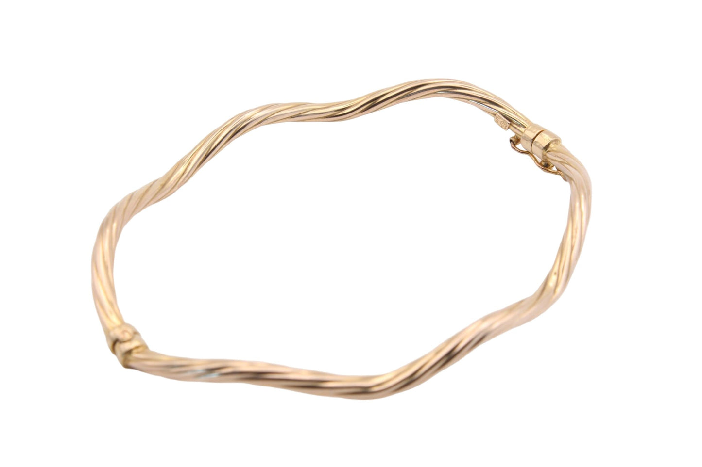 Vintage 9ct Gold Hollow Bangle