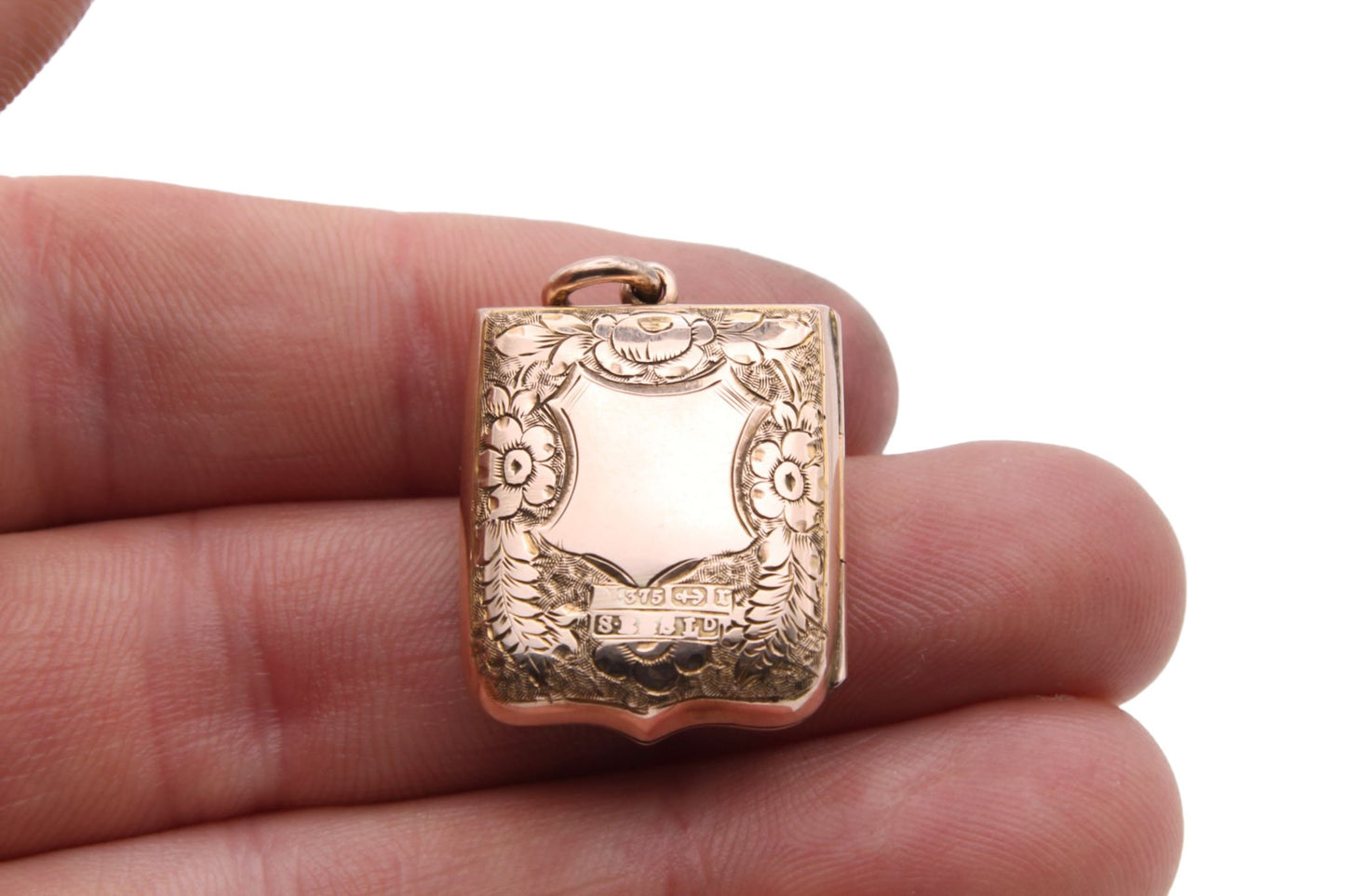antique-victorian-9ct-gold-forget-me-not-shield-shaped-locket-1891