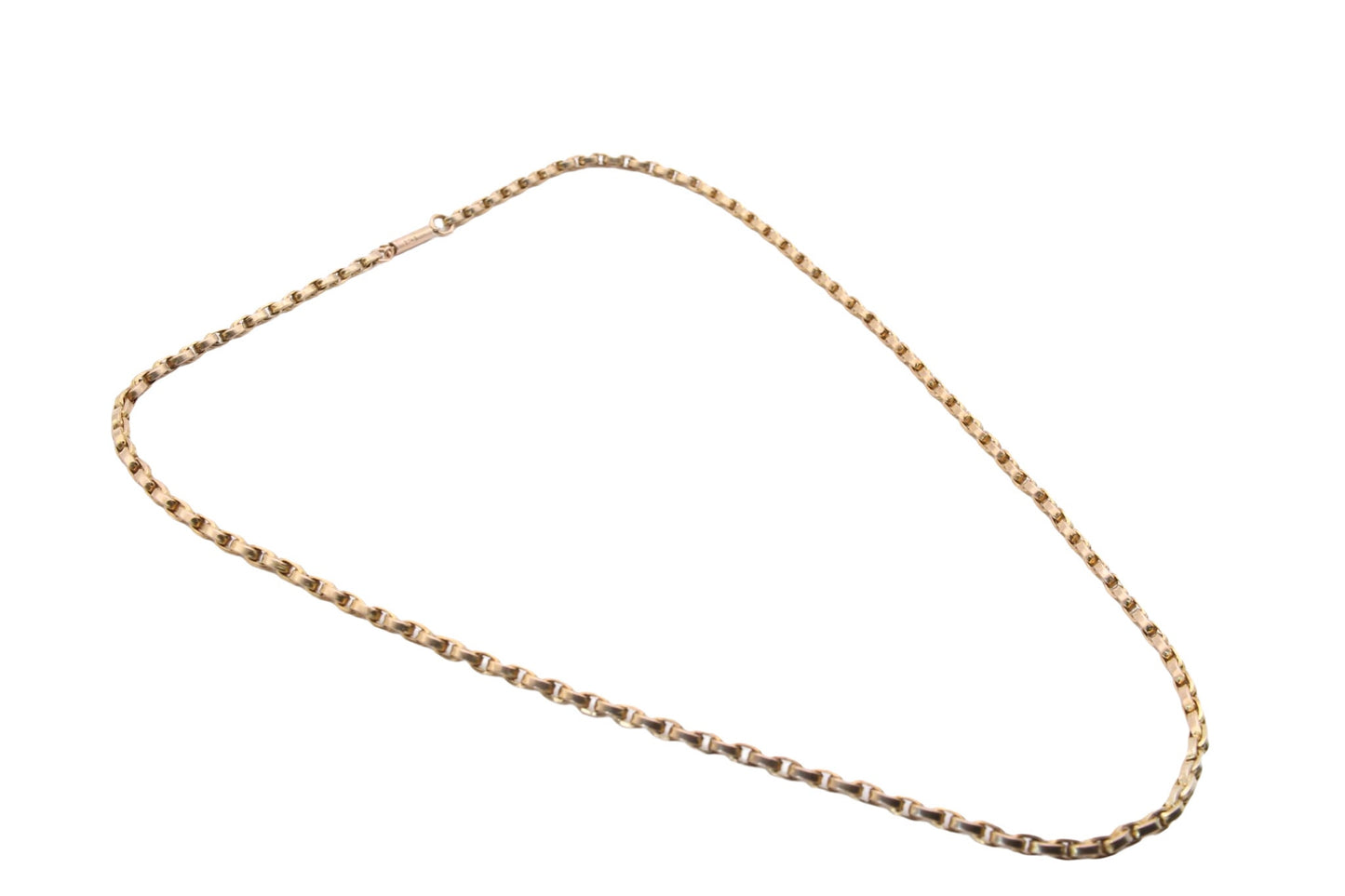 Antique 9ct Gold Belcher Link Necklace, 7g