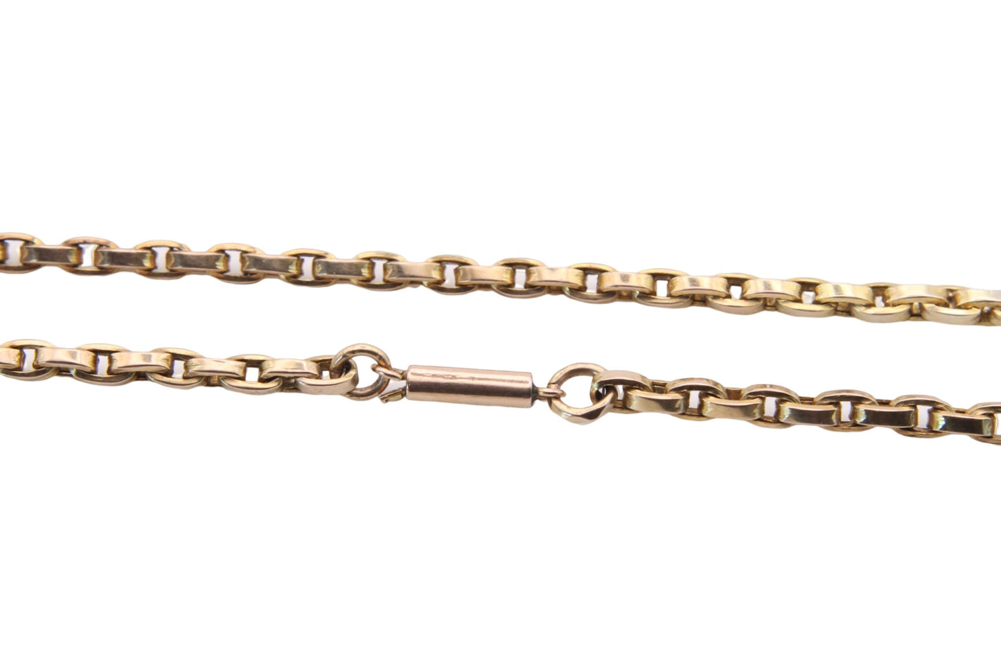 Antique 9ct Gold Belcher Link Necklace, 7g