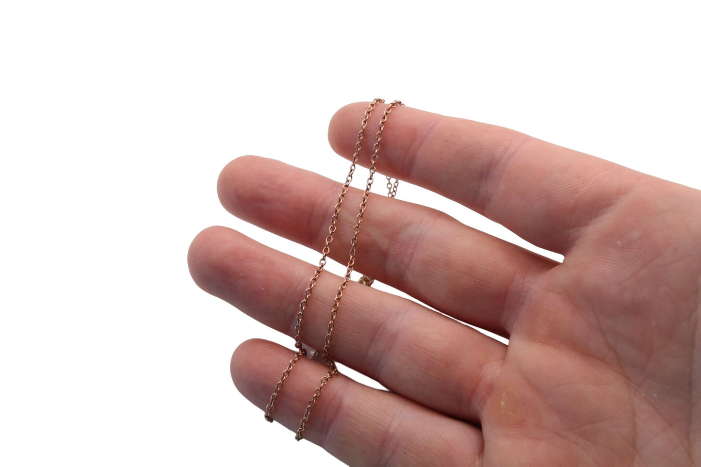 antique-9ct-gold-dainty-rolo-link-necklace-chain