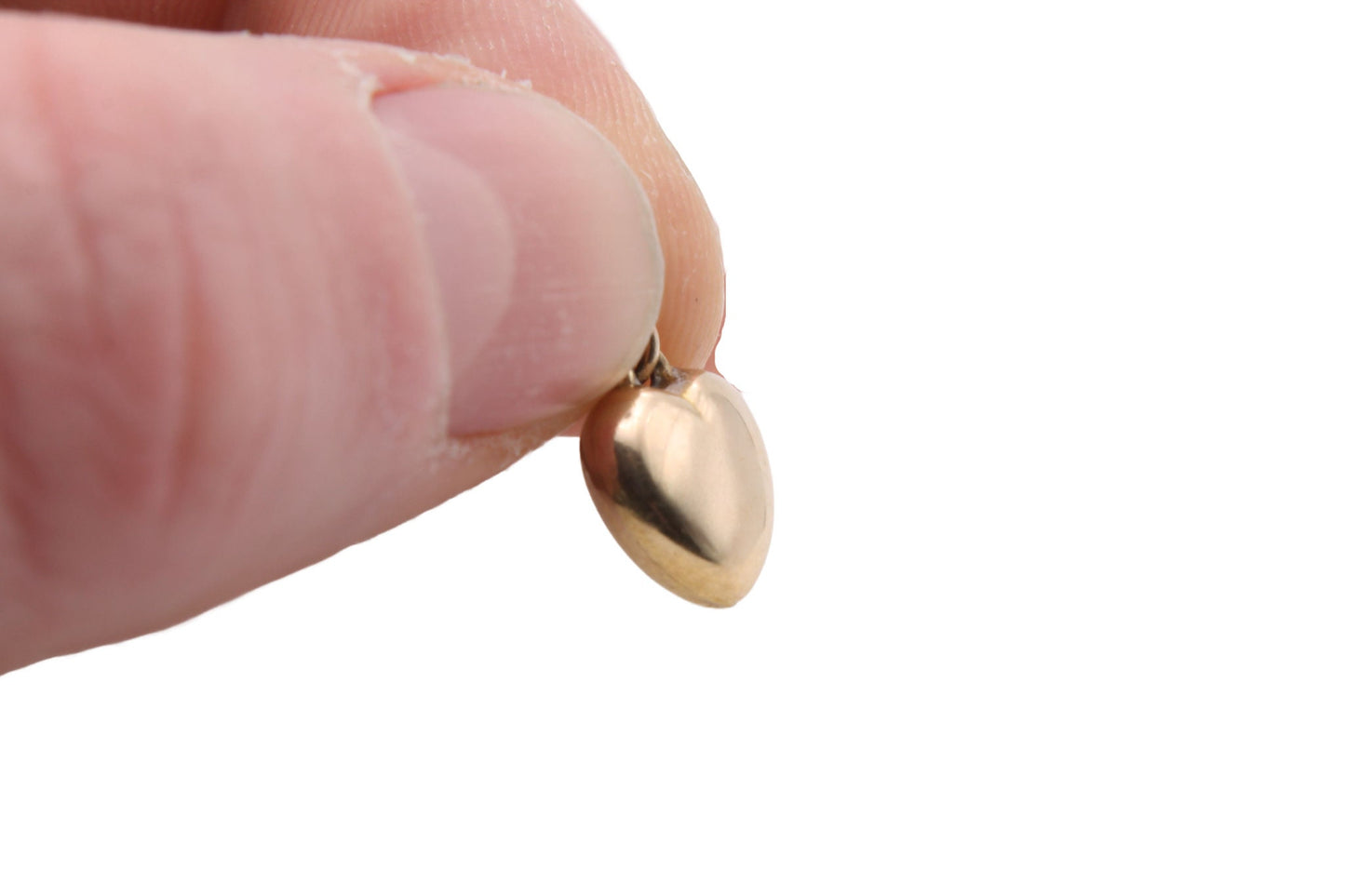 Antique 9ct Gold Puffy Heart Charm/Pendant