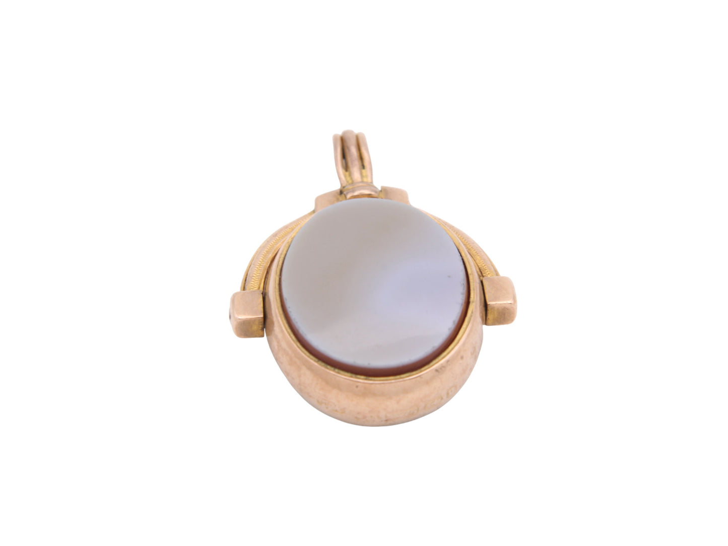 Victorian 9ct Gold Carnelian Spinner Fob