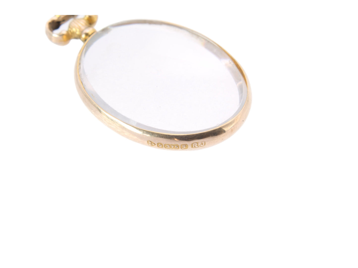 Antique-9ct-Gold-Oval-Open-Face-Locket-Pendant---1906