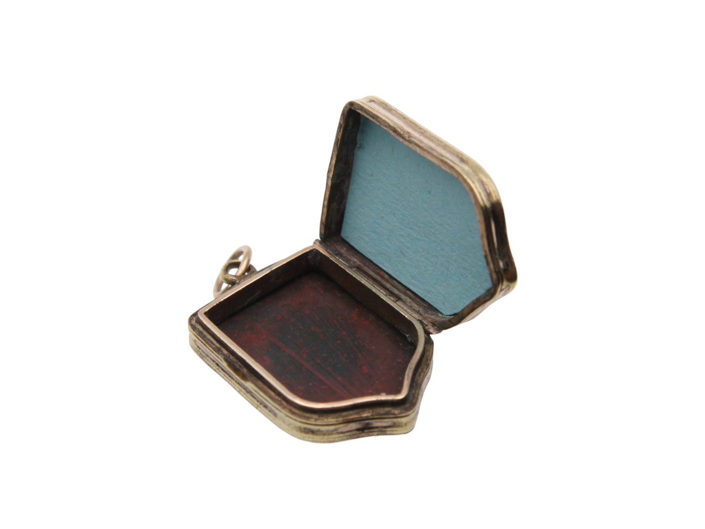 Antique Victorian 9ct Gold & Bloodstone Shield Shaped Locket