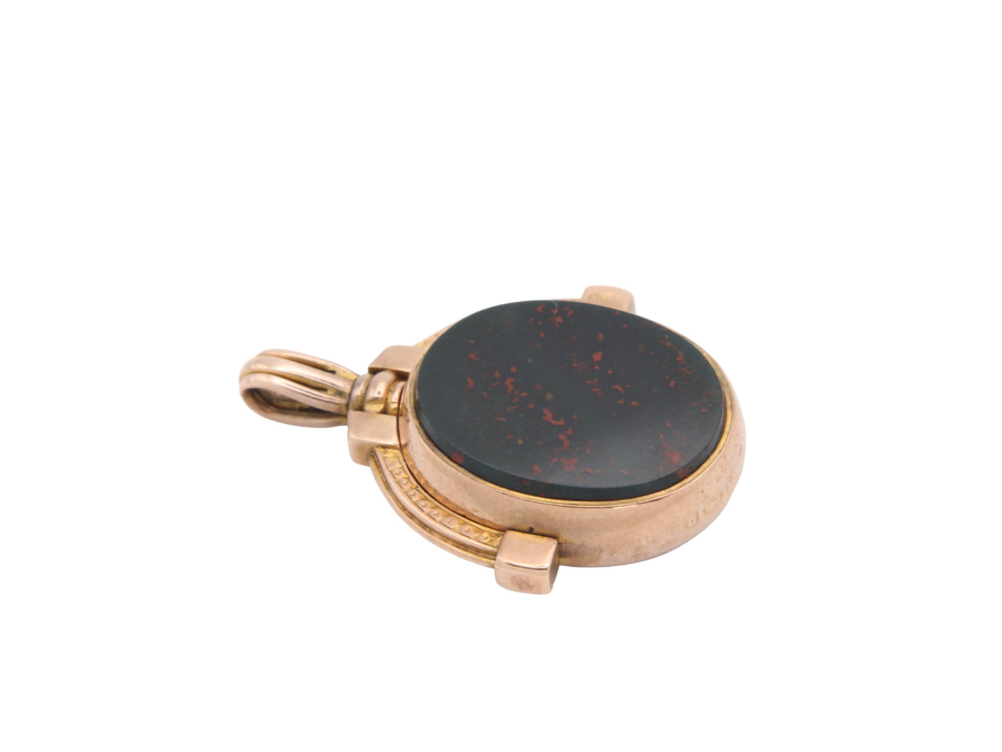 Victorian 9ct Gold Carnelian Spinner Fob