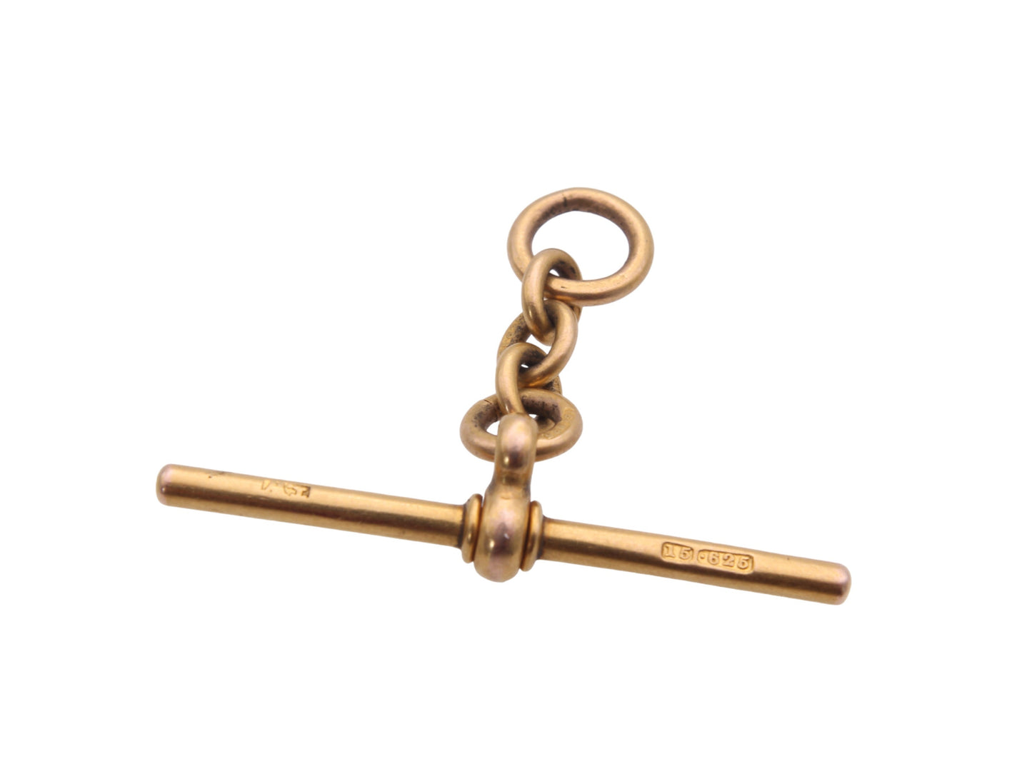 Antique Victorian 15ct Gold T-Bar & Drop Link