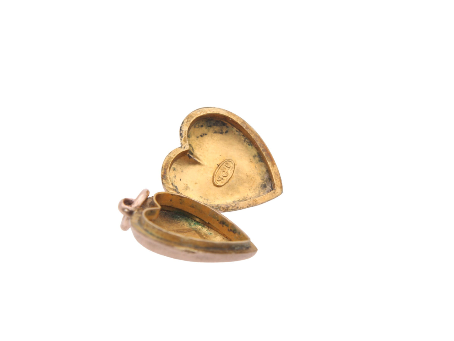 Antique-9ct-Gold-Turquoise-Heart-Locket