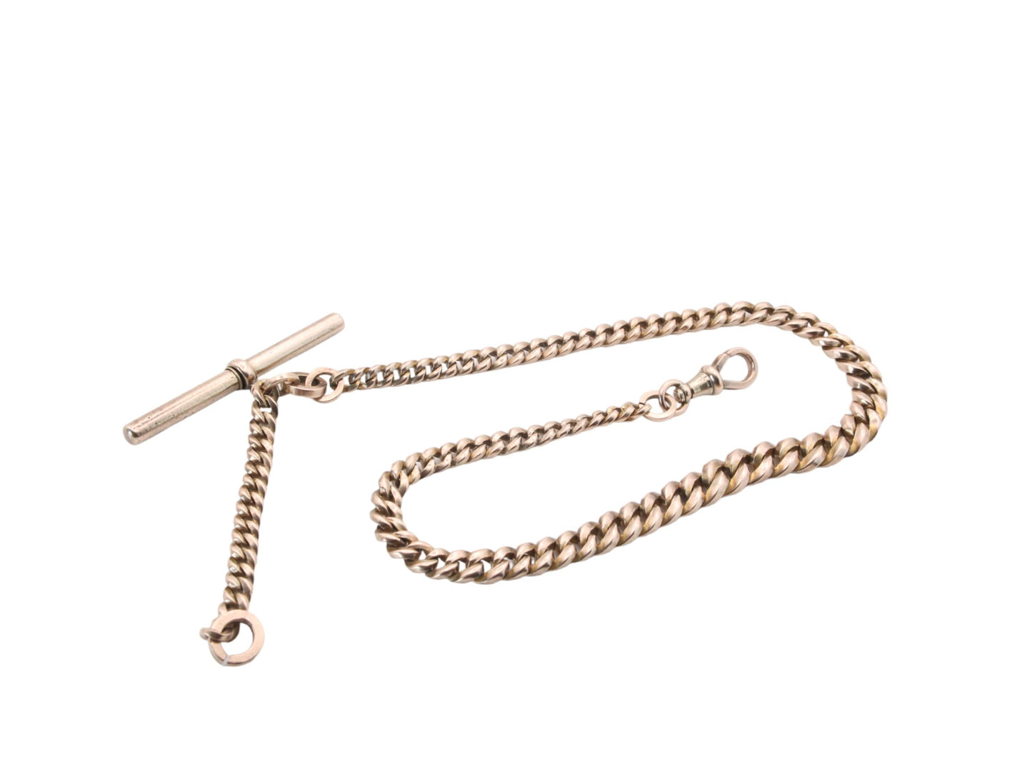Antique 9ct Gold Graduated Albert Watch Chain, 35.5g