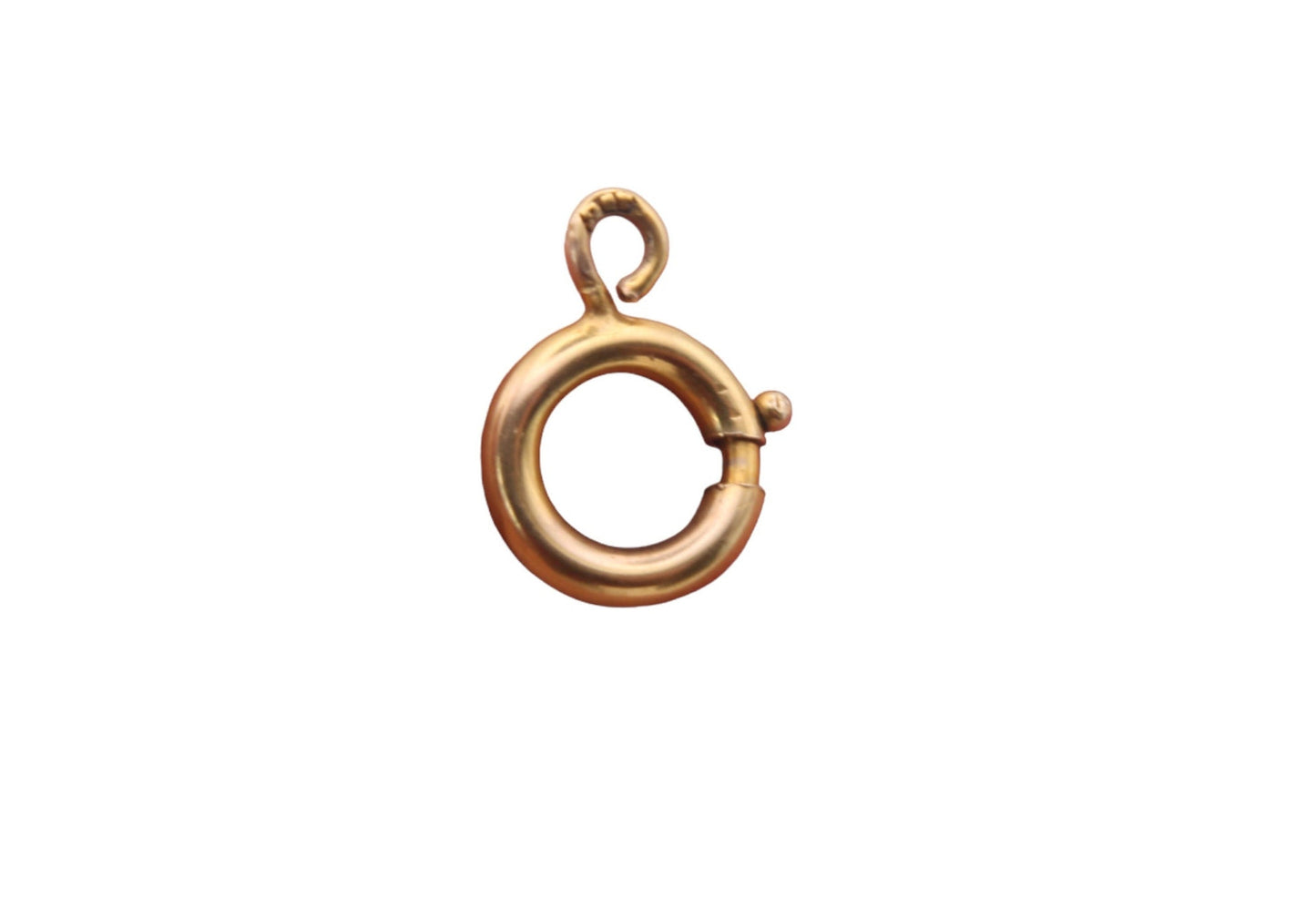 Antique-9ct-Yellow-Gold-Bolt-Clasp,-Spring-Jump-Ring