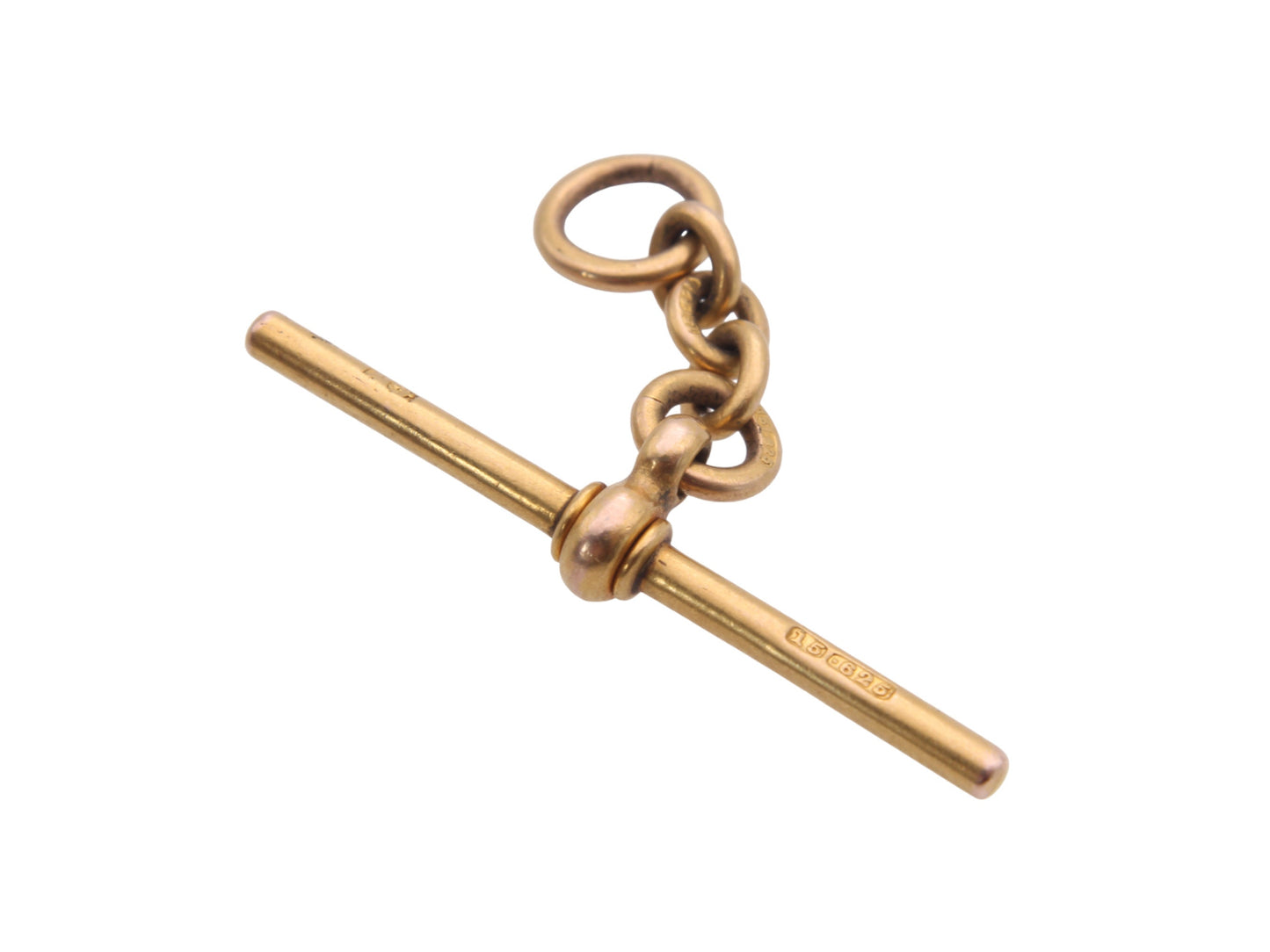 Antique Victorian 15ct Gold T-Bar & Drop Link