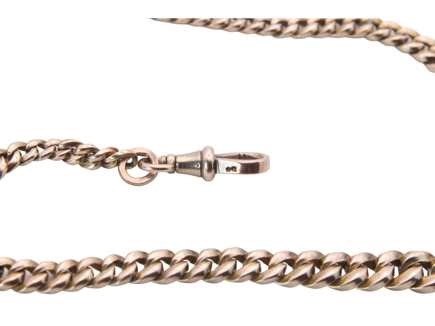 Antique 9ct Gold Graduated Albert Watch Chain, 35.5g