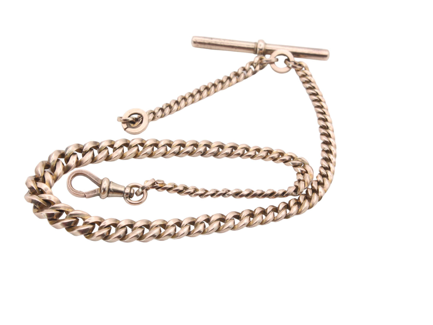 Antique 9ct Gold Graduated Albert Watch Chain, 35.5g