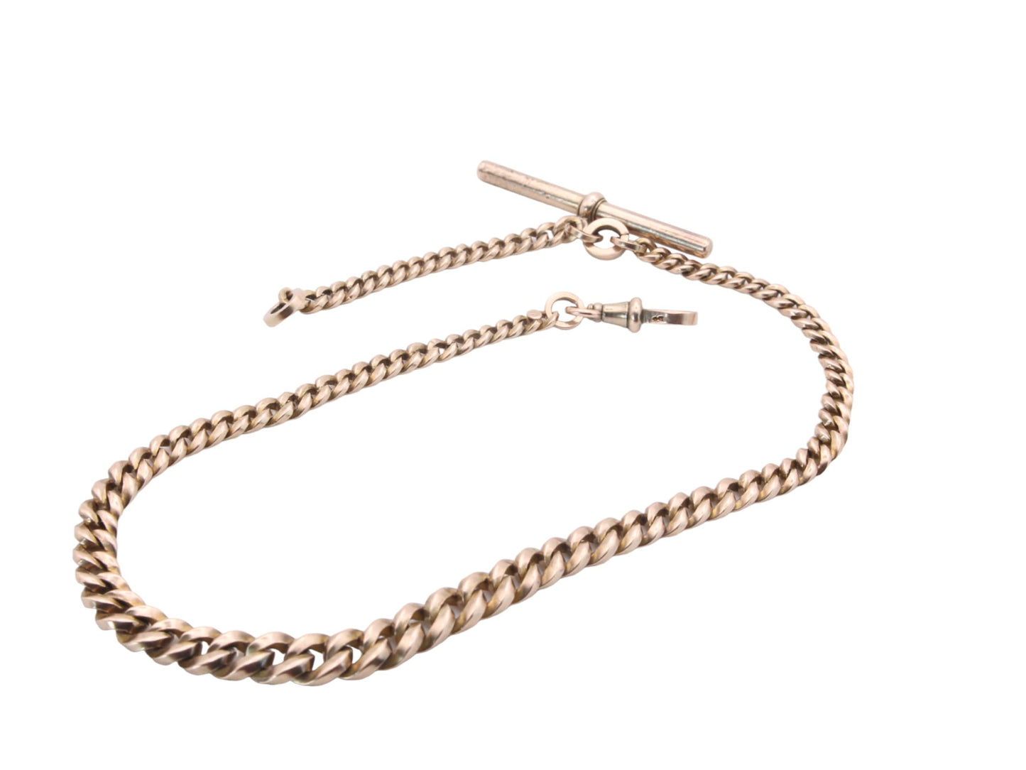 Antique-9ct-Gold-Graduated-Albert-Watch-Chain,-35.5g
