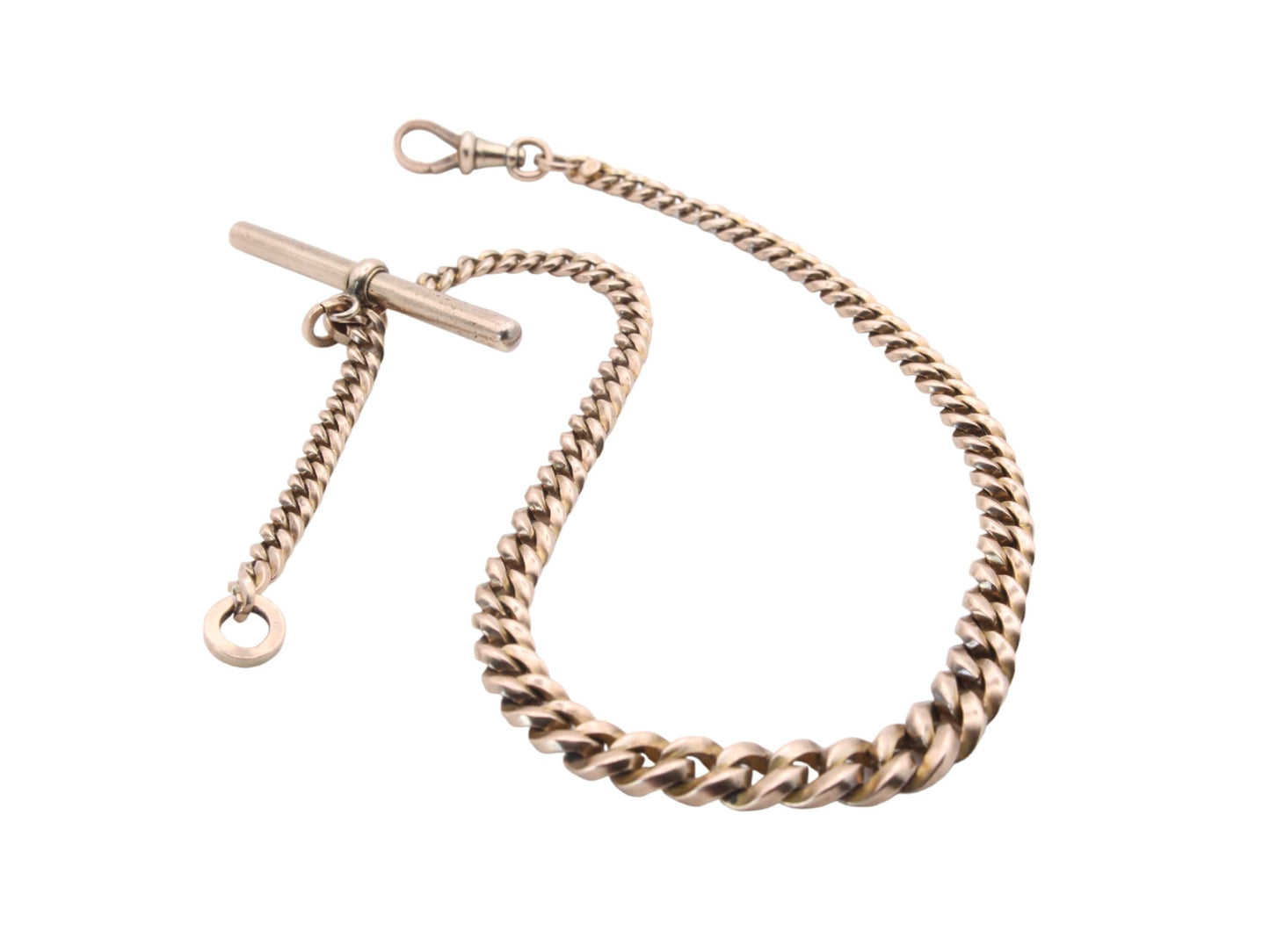 Antique 9ct Gold Graduated Albert Watch Chain, 35.5g