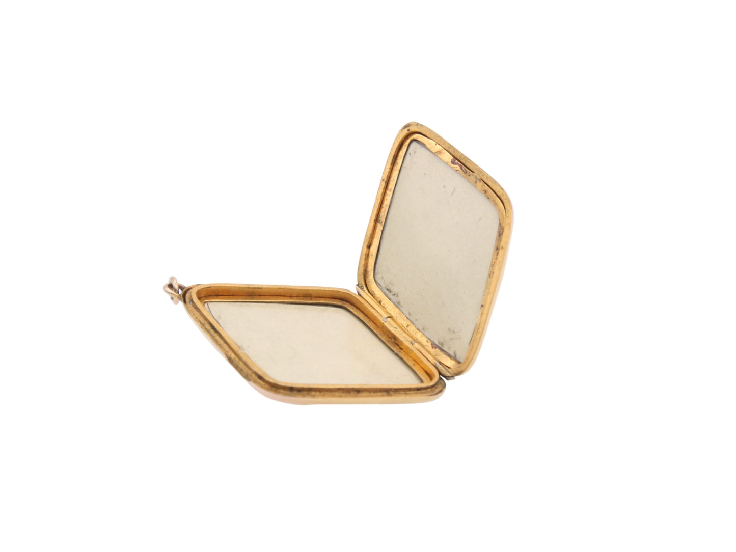 Antique Edwardian 9ct Gold Diamond Shape Swallow Locket