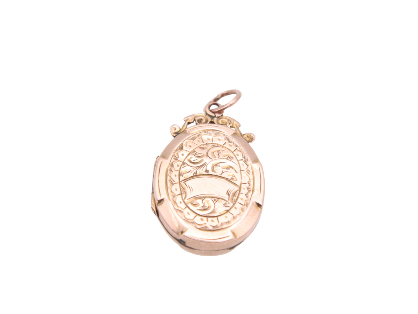 Antique 9ct Gold Foliate Chased Locket