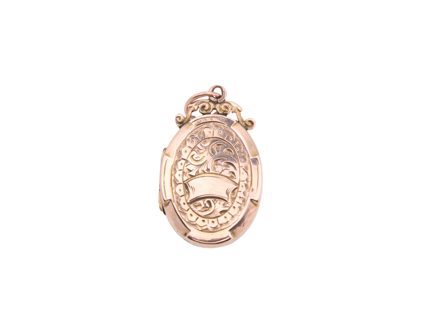 Antique 9ct Gold Foliate Chased Locket
