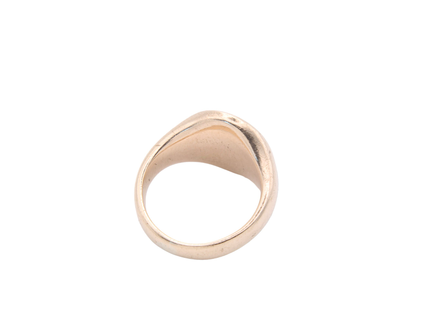 Vintage 9ct Gold Intaglio Signet Ring Phoenix Crest