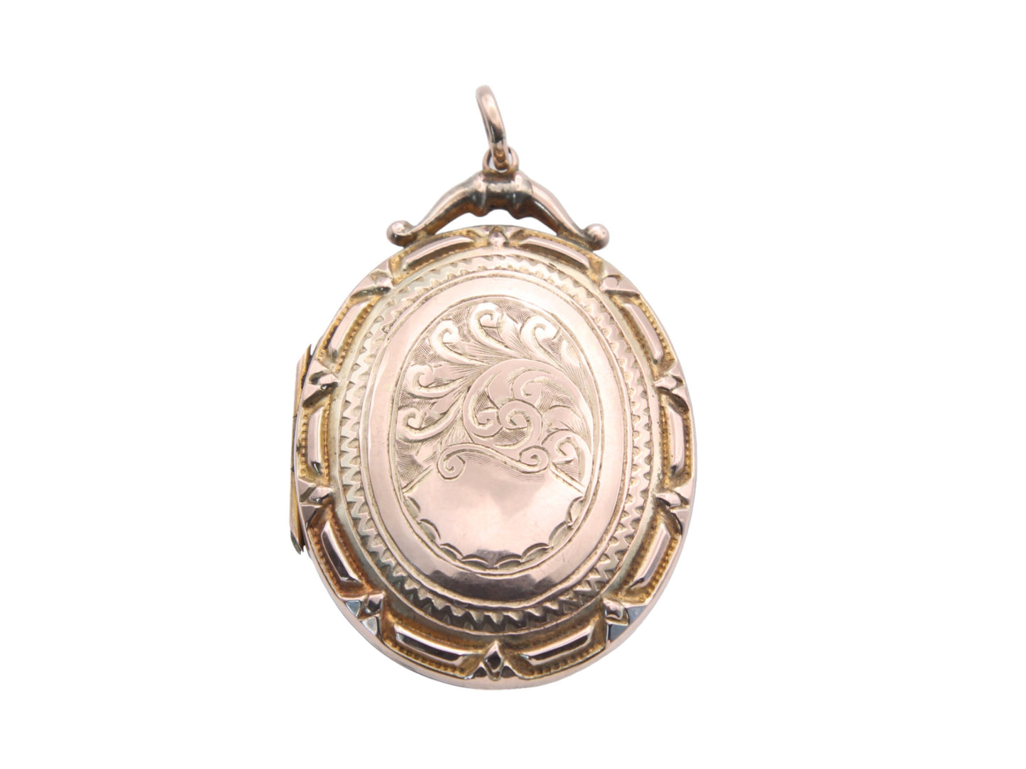 Antique Large 9ct Gold Back & Front Locket