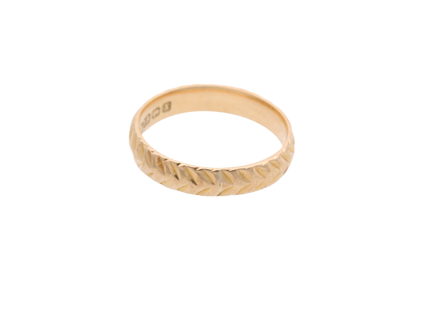 Antique Art Deco 18ct Gold Wedding Ring