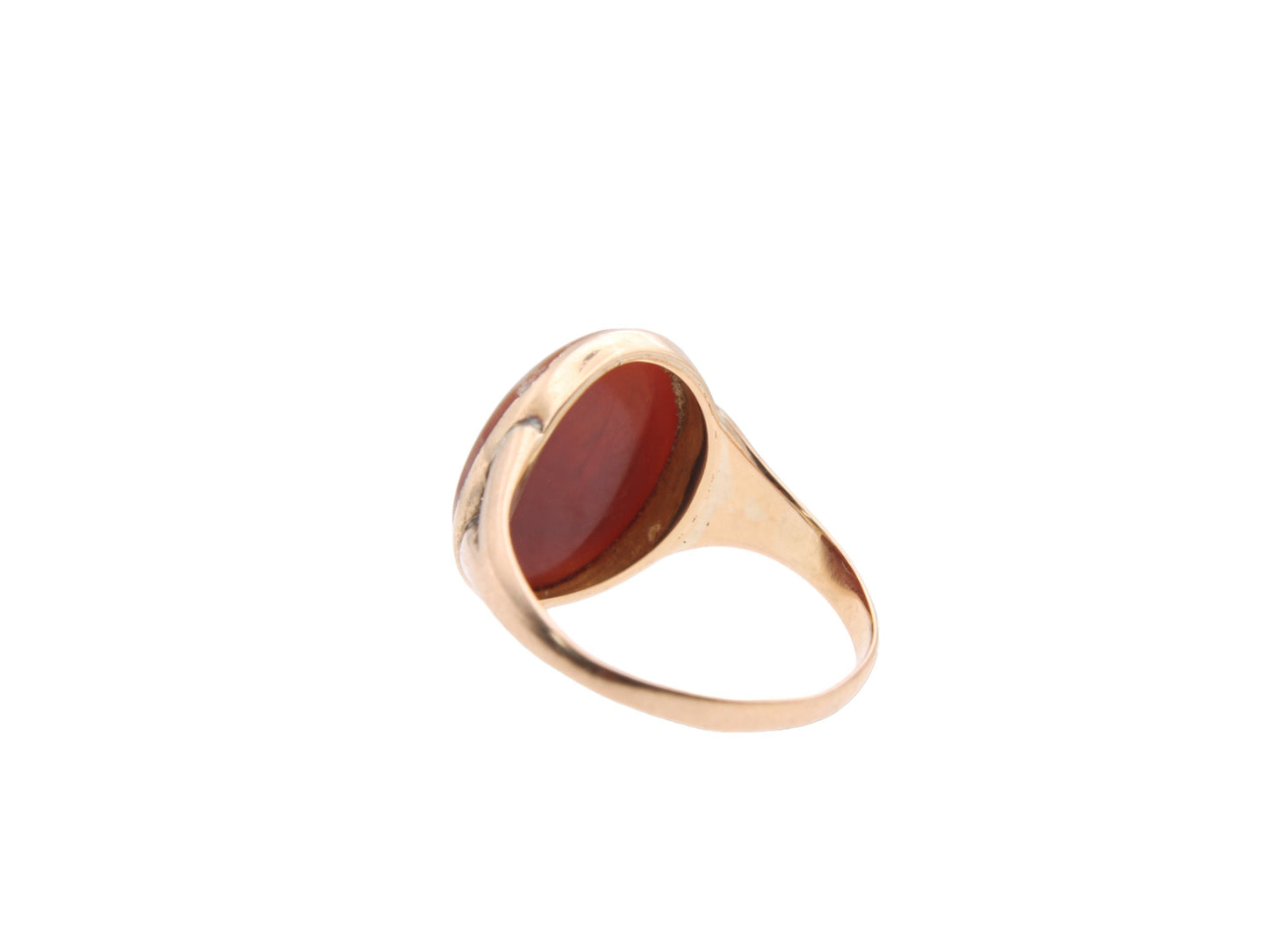 Antique 18ct Gold Intaglio Signet Ring Pegasus Crest