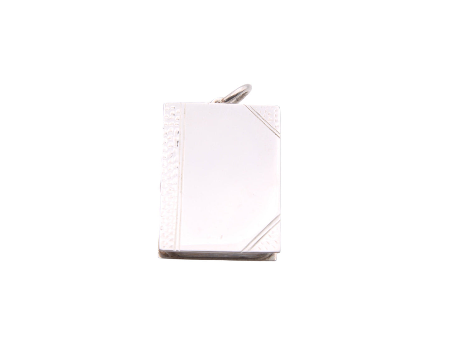 Vintage Sterling Silver Book Locket Pendant
