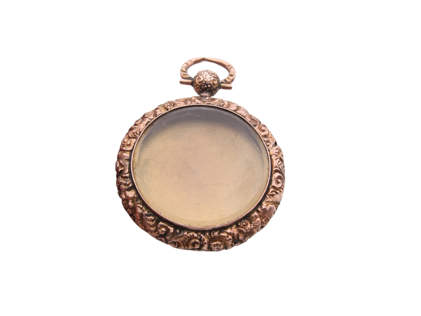 Antique 9ct Gold Chased Locket Pendant