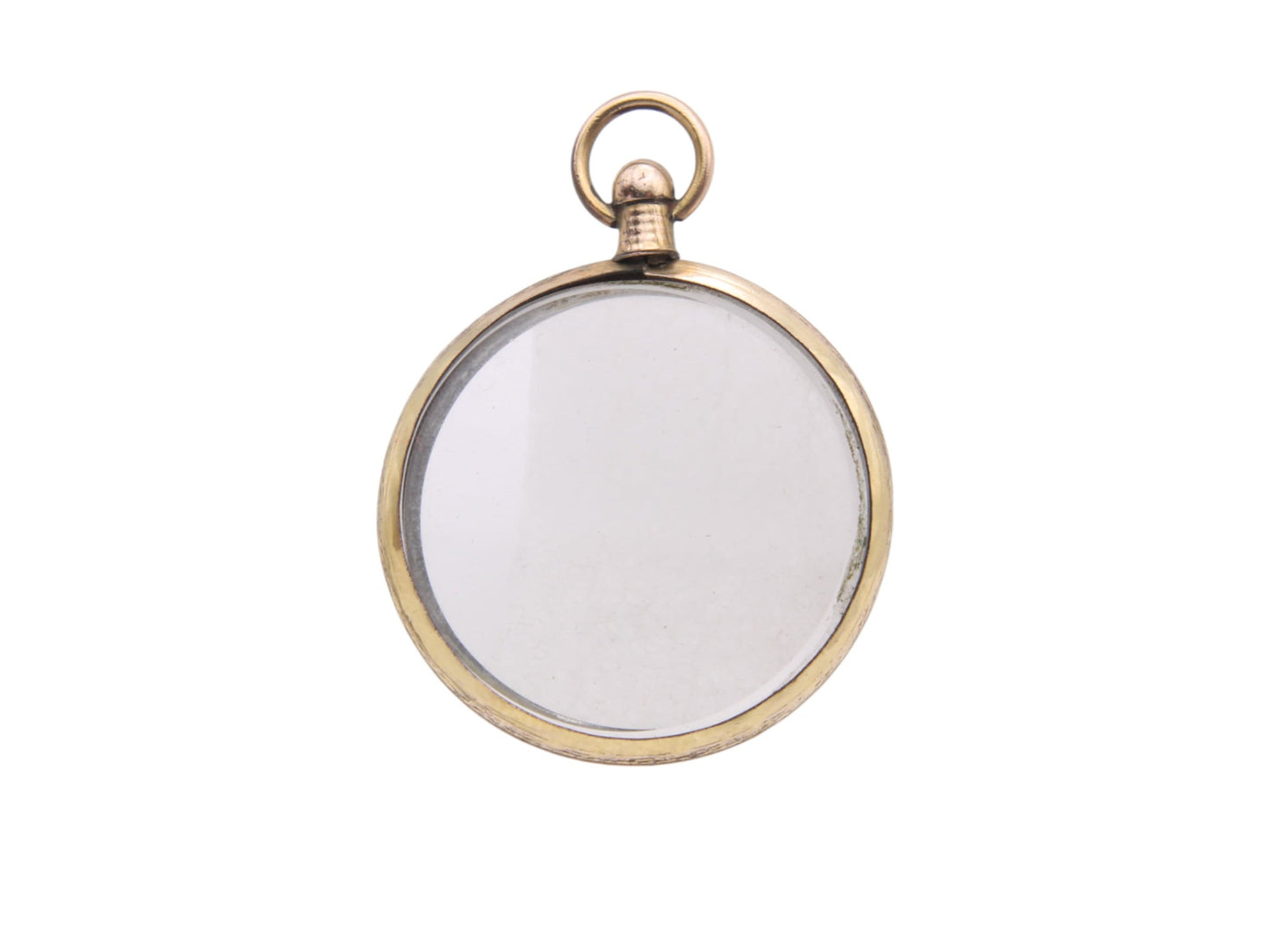 Antique 9ct Rolled Gold Glass Locket Pendant