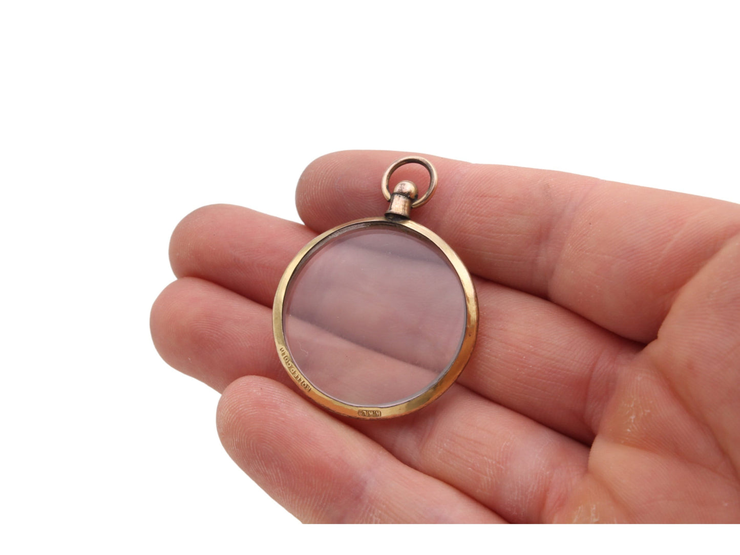 Antique-9ct-Rolled-Gold-Glass-Locket-Pendant