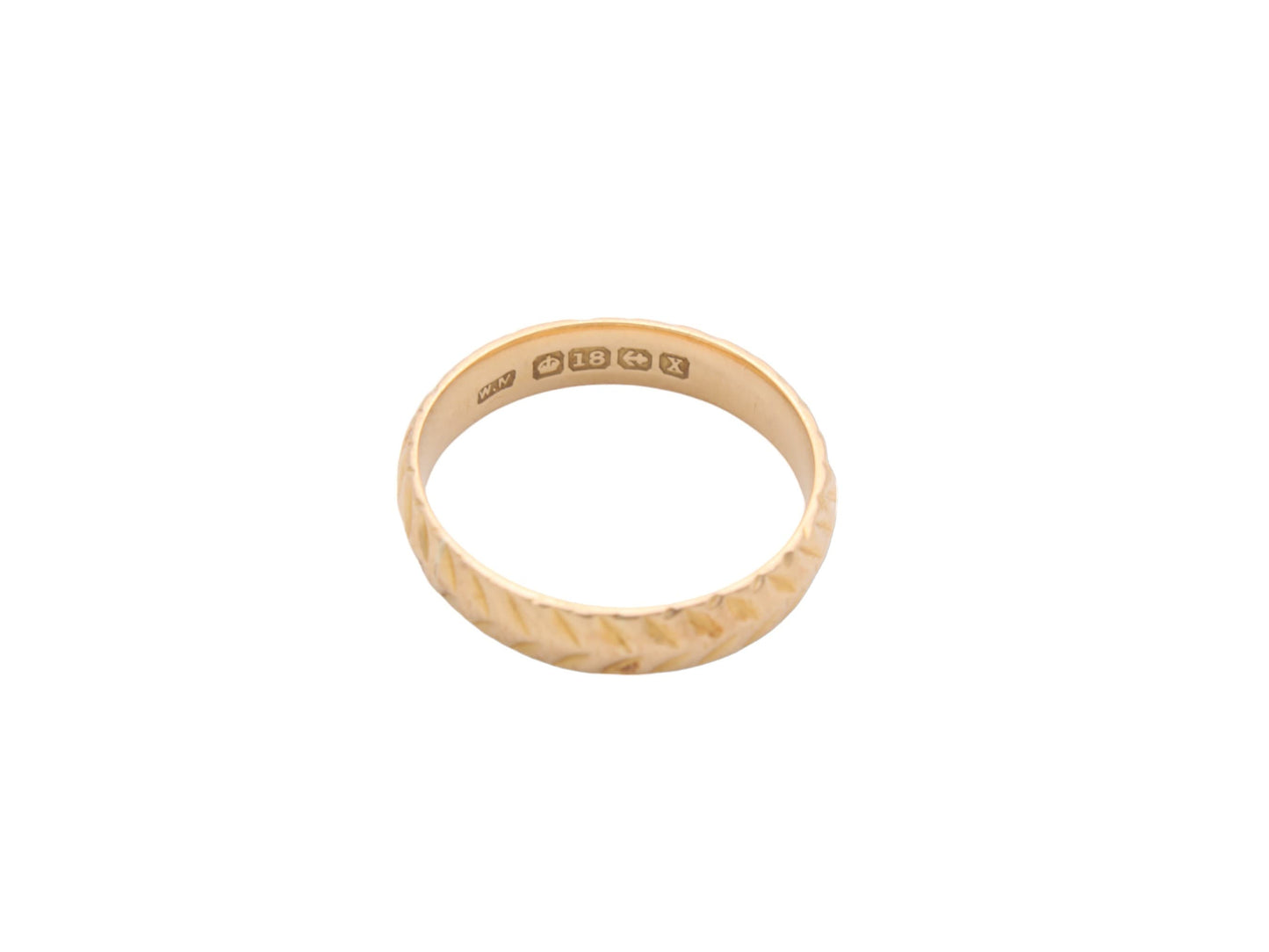 Antique Art Deco 18ct Gold Wedding Ring