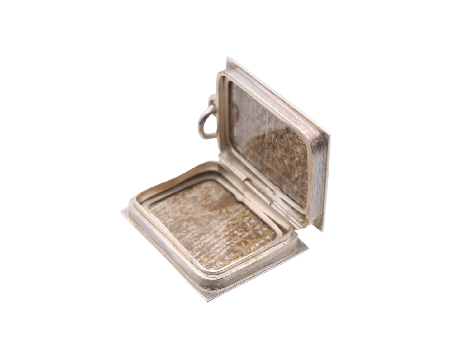 Vintage Sterling Silver Book Locket Pendant