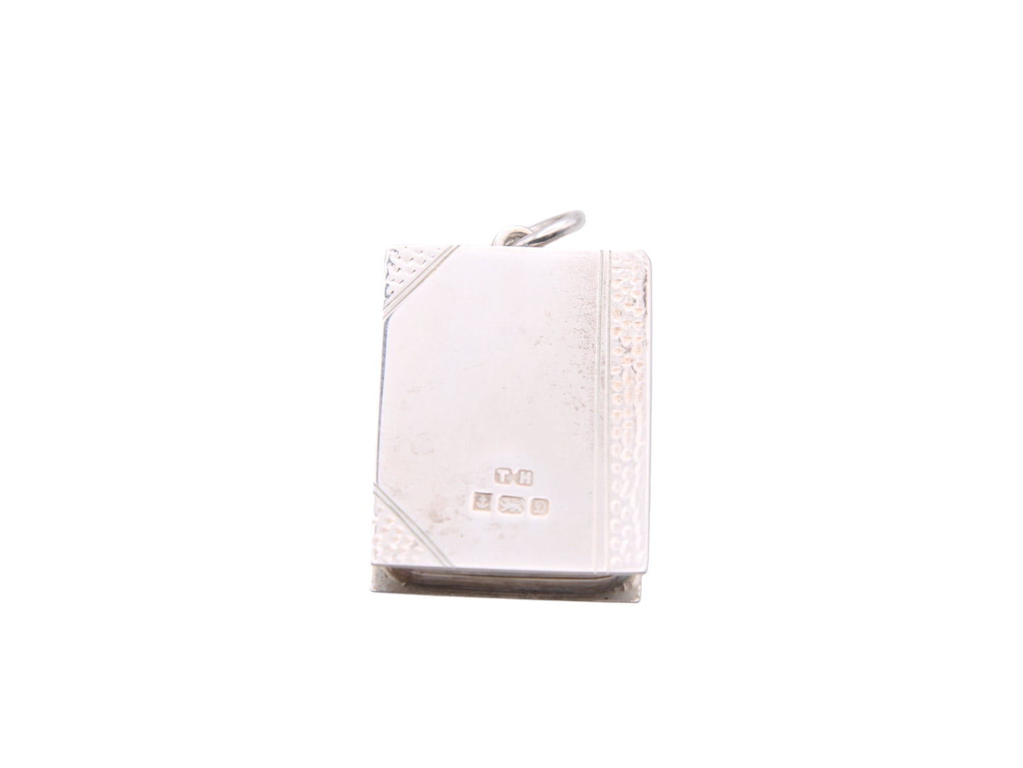 Vintage Sterling Silver Book Locket Pendant