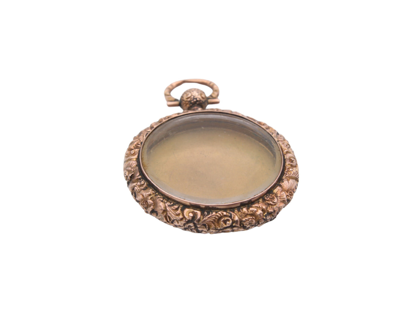 Antique 9ct Gold Chased Locket Pendant