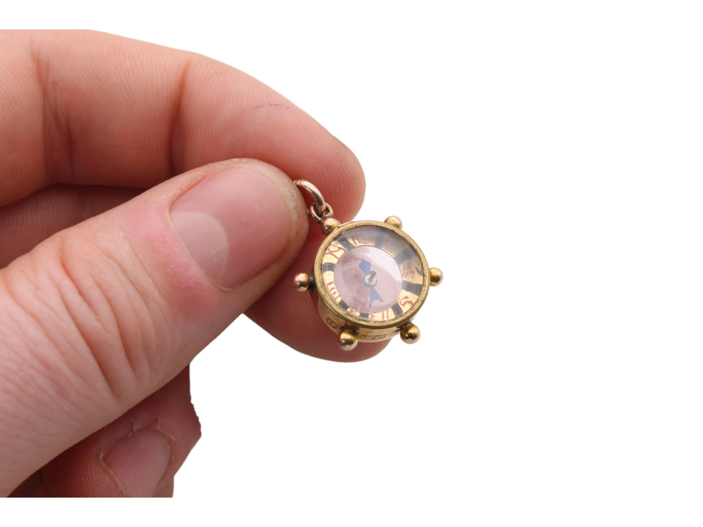 Antique 9ct Gold Nautical Compass Pendant
