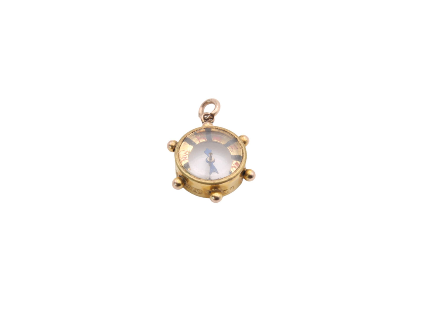 Antique 9ct Gold Nautical Compass Pendant