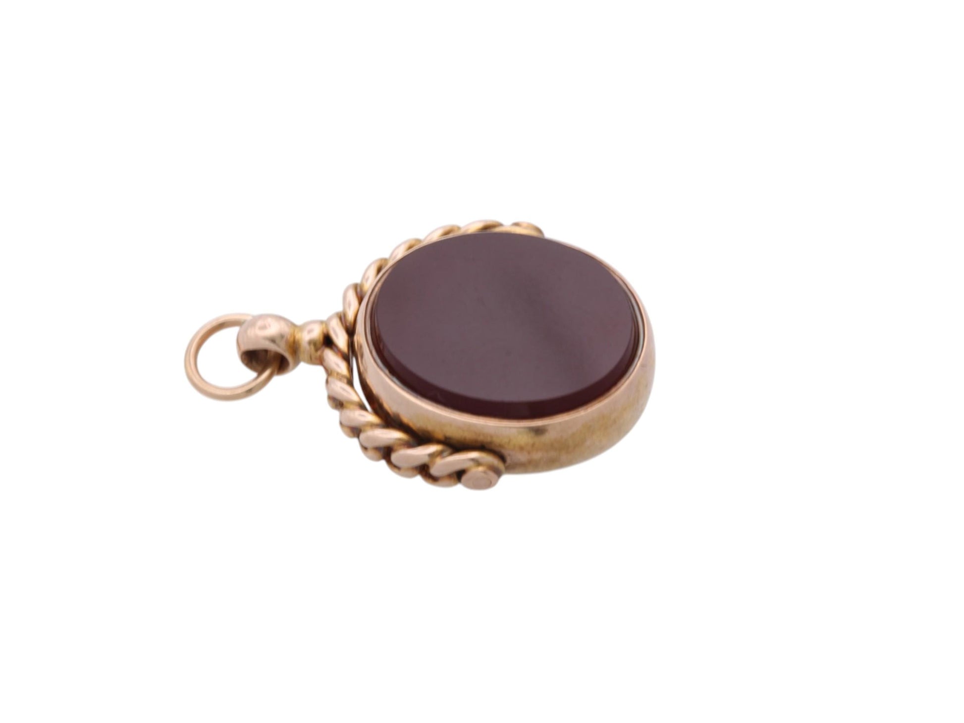 Antique 15ct Gold Bloodstone & Carnelian Spinner Fob | 1916 — view 9