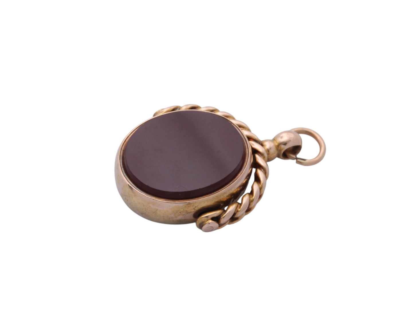 Antique 15ct Gold Bloodstone & Carnelian Spinner Fob | 1916 — view 11
