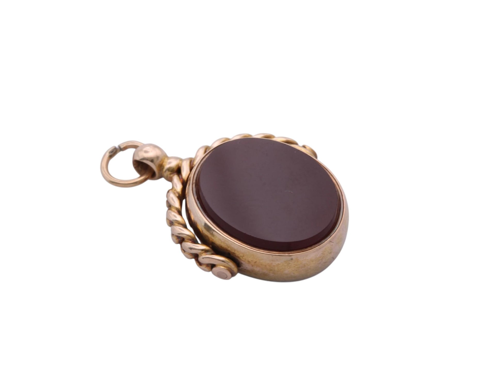 Antique 15ct Gold Bloodstone & Carnelian Spinner Fob | 1916 — view 13