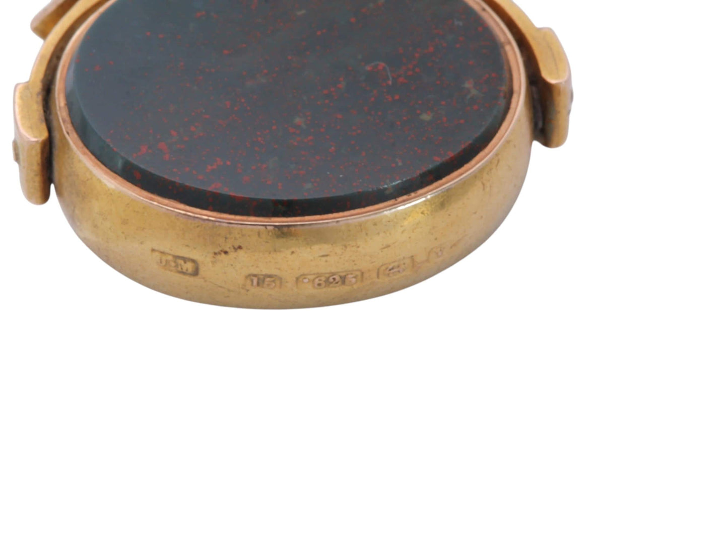 Antique 15ct Gold Bloodstone & Sardonyx Spinner Fob | Victorian 1873 — view 4