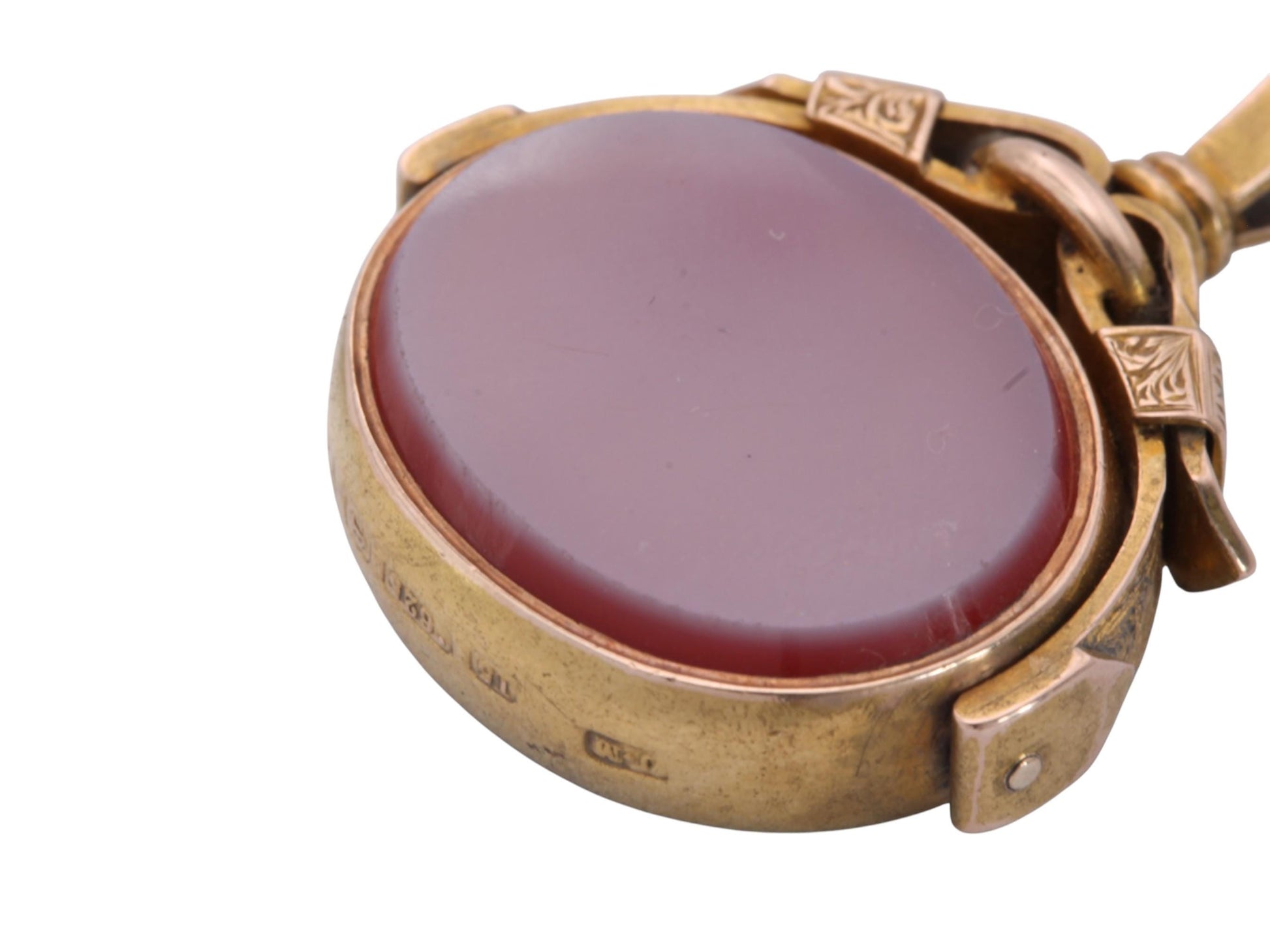 Antique 15ct Gold Bloodstone & Sardonyx Spinner Fob | Victorian 1873 — view 11
