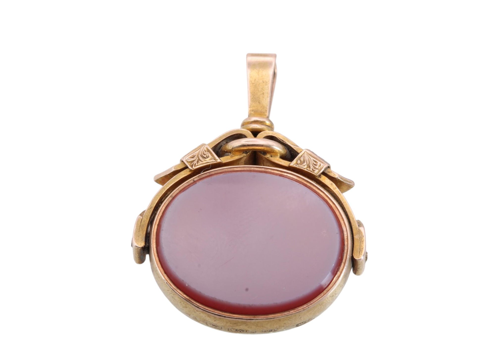 Antique 15ct Gold Bloodstone & Sardonyx Spinner Fob | Victorian 1873 — view 15