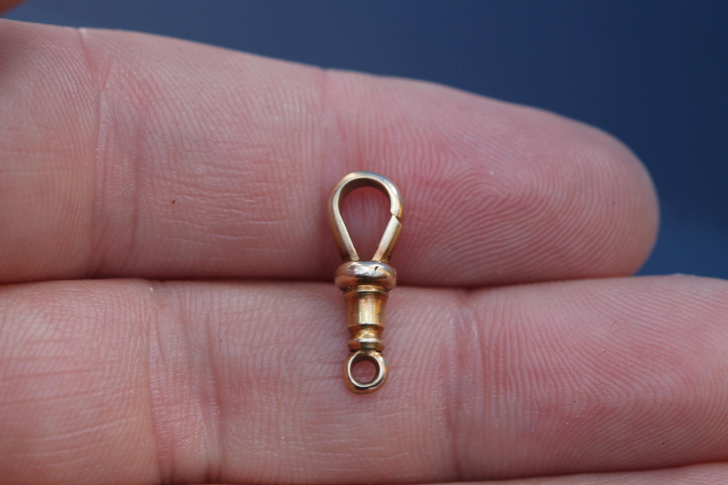 Antique 15ct Gold Dog Clip Clasp c.1900 — view 5