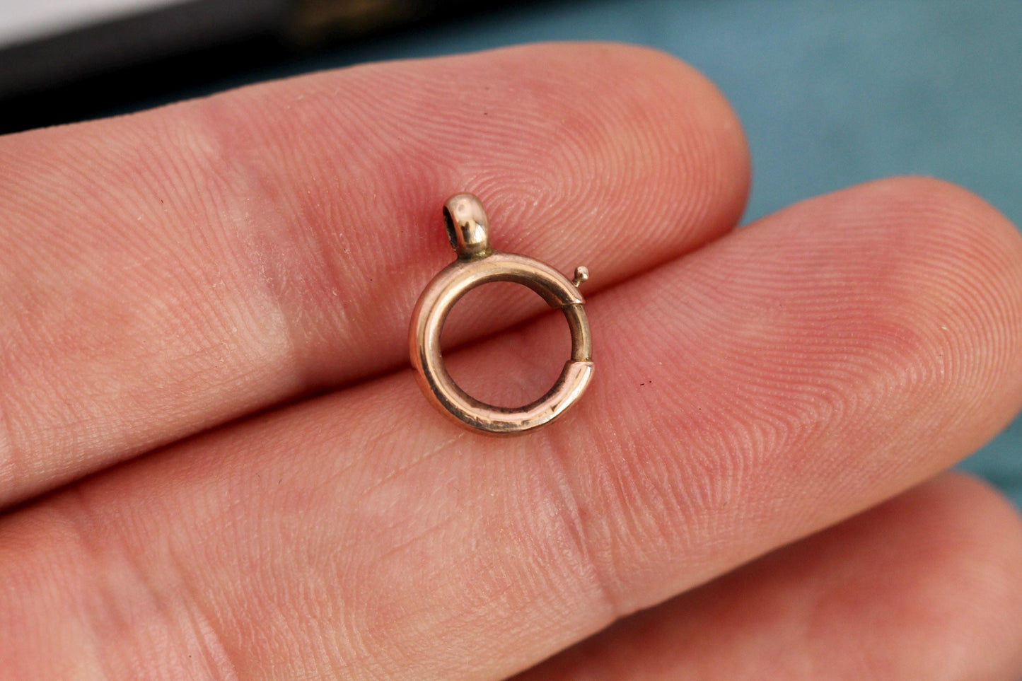 Antique 9ct Rose Gold Bolt Clasp | Victorian Chain Fastener c.1900 — view 2