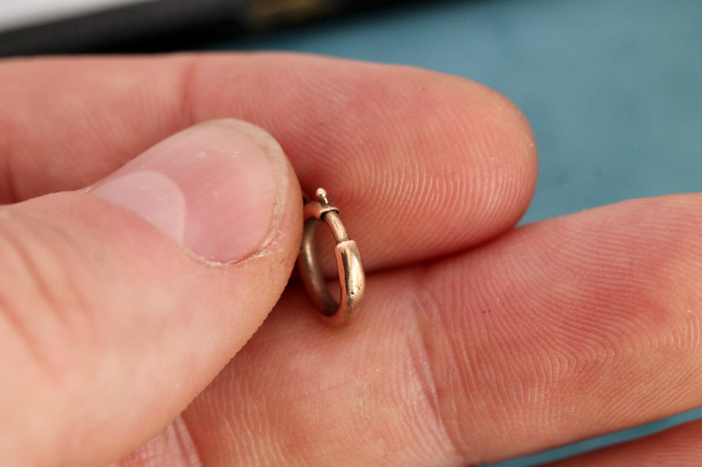 Antique 9ct Rose Gold Bolt Clasp | Victorian Chain Fastener c.1900 — view 3