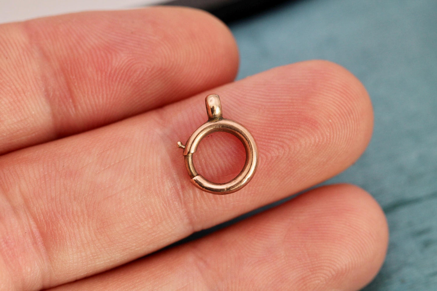 Antique 9ct Rose Gold Bolt Clasp | Victorian Chain Fastener c.1900 — view 4