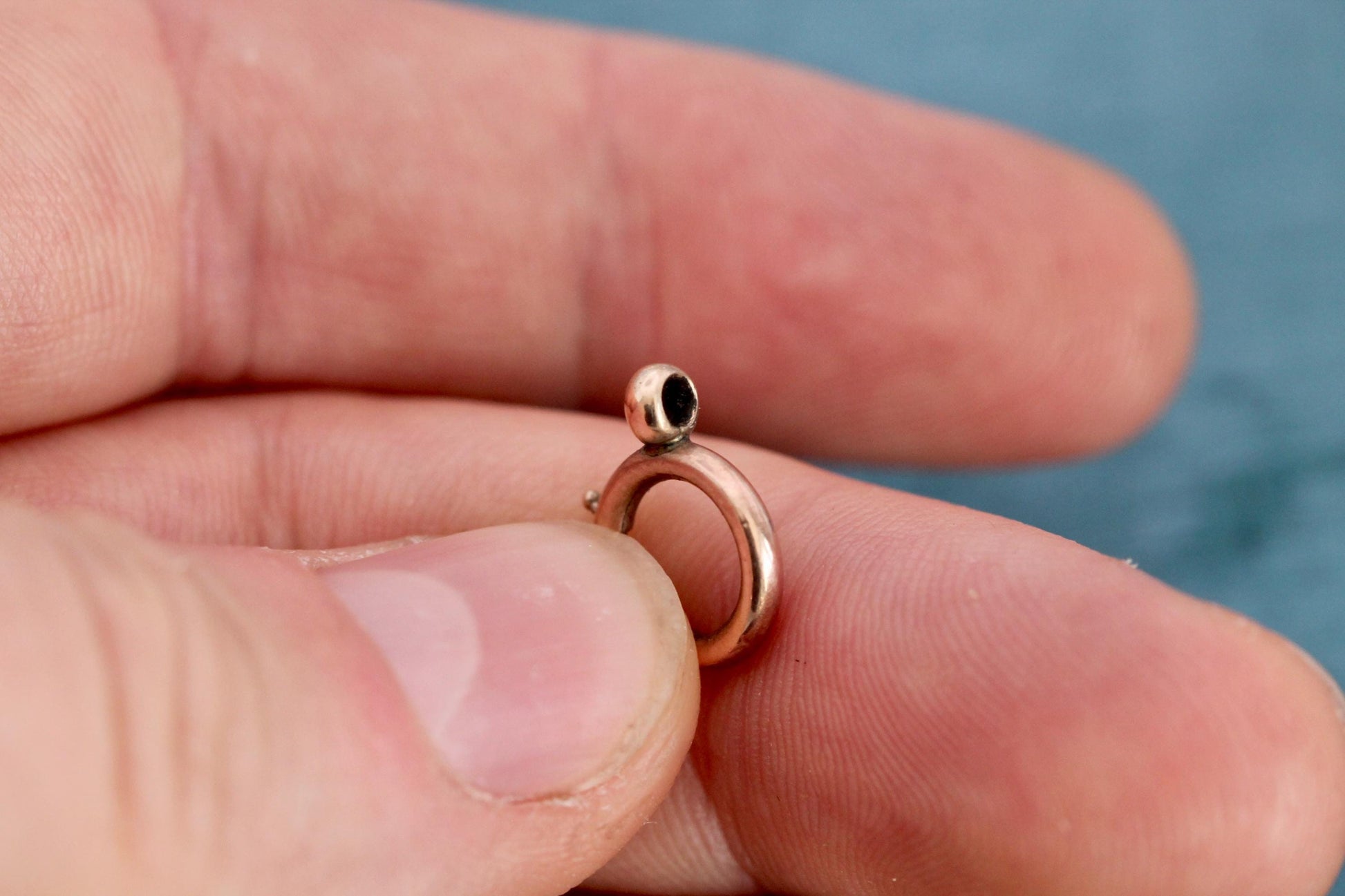 Antique 9ct Rose Gold Bolt Clasp | Victorian Chain Fastener c.1900 — view 6