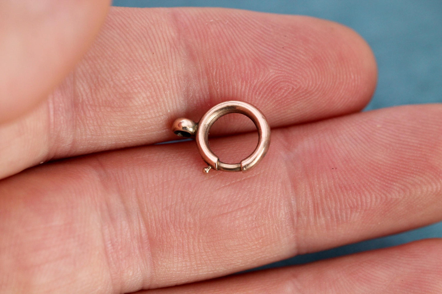 Antique 9ct Rose Gold Bolt Clasp | Victorian Chain Fastener c.1900 — view 7