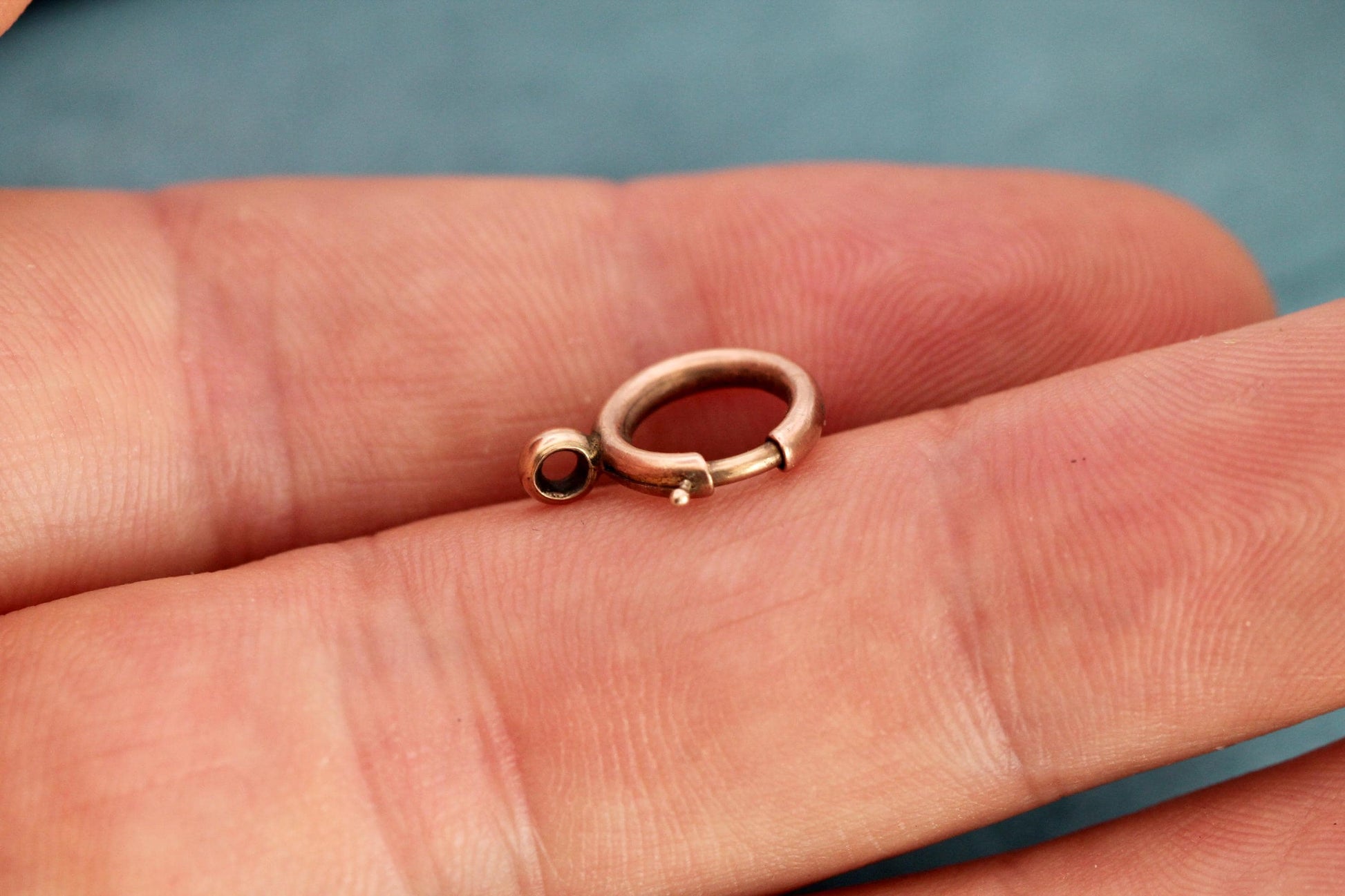 Antique 9ct Rose Gold Bolt Clasp | Victorian Chain Fastener c.1900 — view 8